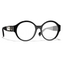 Chanel - Occhiali da Vista Rotondi - Nero - Chanel Eyewear