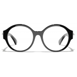 Chanel - Occhiali da Vista Rotondi - Nero - Chanel Eyewear