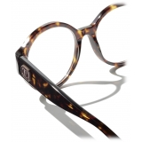 Chanel - Occhiali da Vista Rotondi - Tartaruga Scuro - Chanel Eyewear