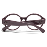 Chanel - Round Eyeglasses - Red - Chanel Eyewear