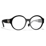 Chanel - Round Eyeglasses - Black - Chanel Eyewear