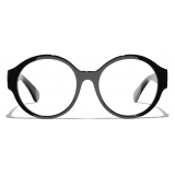 Chanel - Occhiali da Vista Rotondi - Nero - Chanel Eyewear