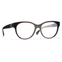 Chanel - Occhiali da Vista a Farfalla - Marrone - Chanel Eyewear