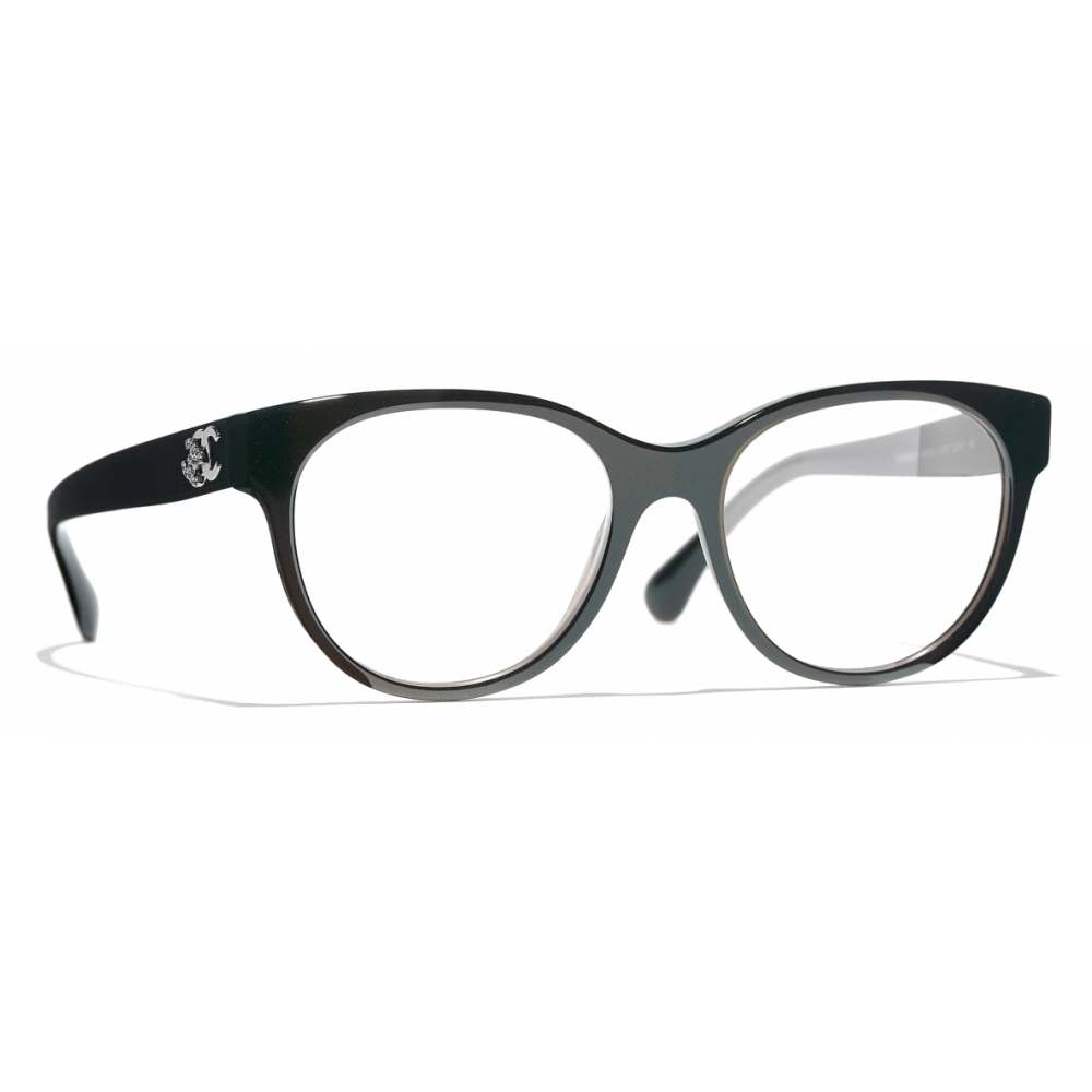 Chanel - Square Eyeglasses - Dark Green - Chanel Eyewear - Avvenice