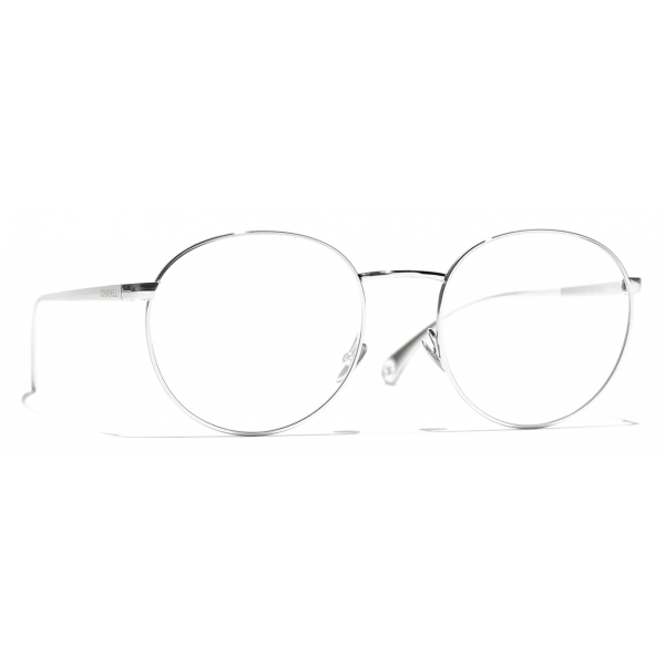 Chanel - Oval Eyeglasses - Silver - Chanel Eyewear