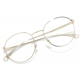 Chanel - Oval Eyeglasses - Gold - Chanel Eyewear