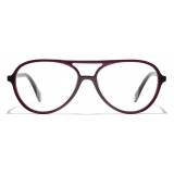 Chanel - Pilot Eyeglasses - Red - Chanel Eyewear