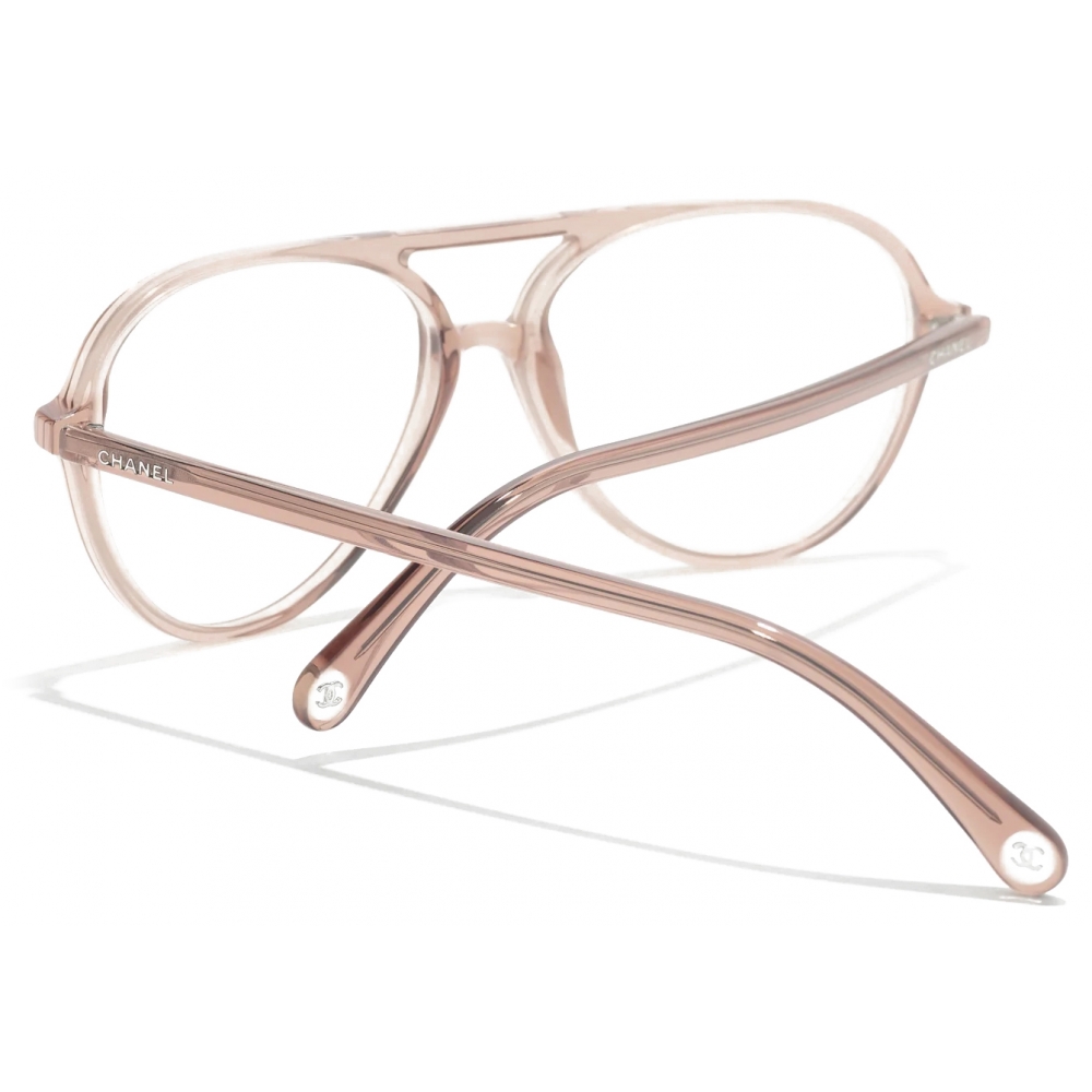 Chanel - Pilot Eyeglasses - Transparent Brown - Chanel Eyewear - Avvenice
