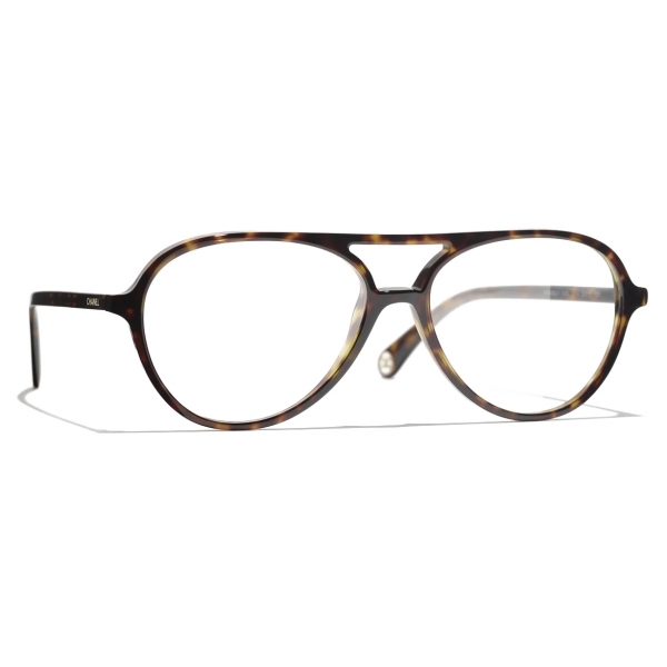Chanel - Pilot Eyeglasses - Dark Tortoise - Chanel Eyewear