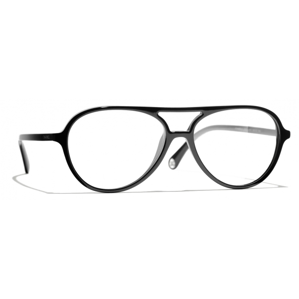 Chanel - Pilot Eyeglasses - Black - Chanel Eyewear