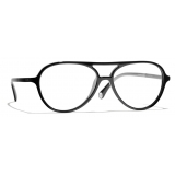 Chanel - Pilot Eyeglasses - Black - Chanel Eyewear