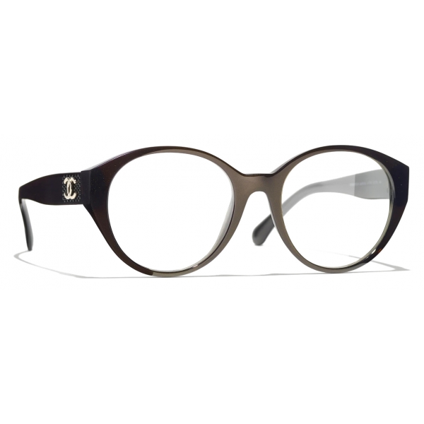 Chanel - Round Eyeglasses - Brown - Chanel Eyewear