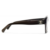 Chanel - Occhiali da Vista Rotondi - Marrone - Chanel Eyewear