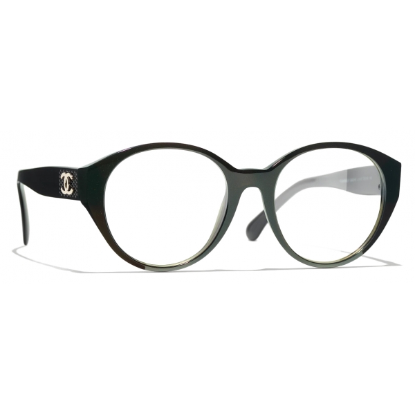 Chanel - Occhiali da Vista Rotondi - Verde - Chanel Eyewear