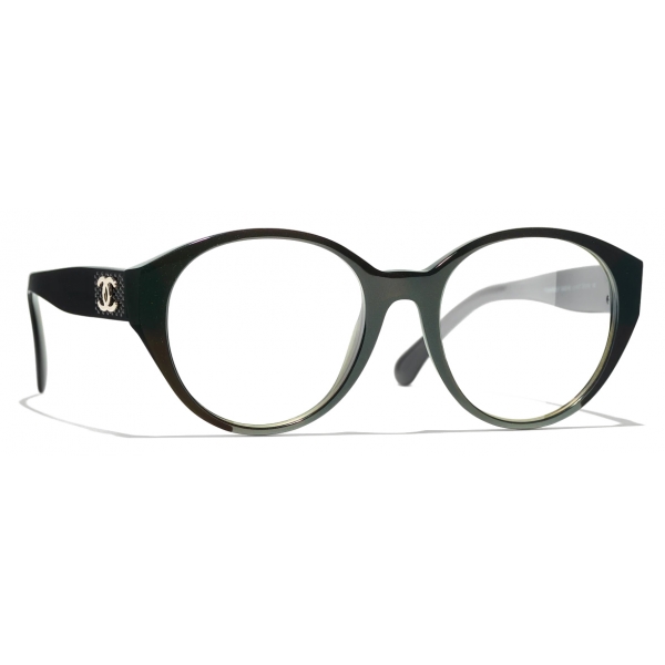 Chanel - Round Eyeglasses - Green - Chanel Eyewear