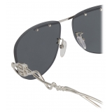 Givenchy - GV Twisted Unisex Sunglasses in Metal - Dark Gray - Sunglasses - Givenchy Eyewear