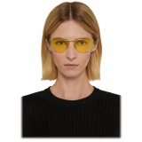 Givenchy - GV Twisted Unisex Sunglasses in Metal - Acid Yellow - Sunglasses - Givenchy Eyewear