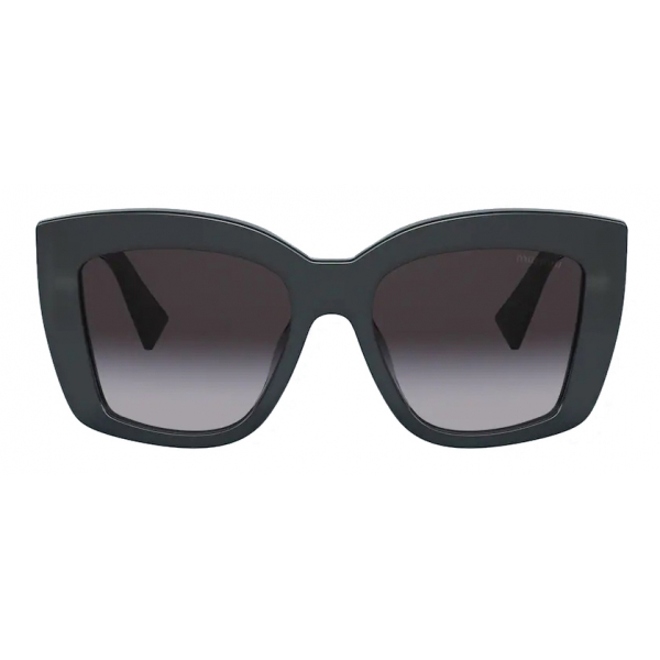 Miu Miu - Miu Miu Logo Sunglasses - Square - Onyx Gradient Smoke - Sunglasses - Miu Miu Eyewear
