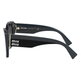 Miu Miu - Occhiali Miu Miu Logo - Quadrati - Onice Fumo Sfumato - Occhiali da Sole - Miu Miu Eyewear