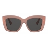 Miu Miu - Miu Miu Logo Sunglasses - Square - Cameo Beige Slate Gray - Sunglasses - Miu Miu Eyewear