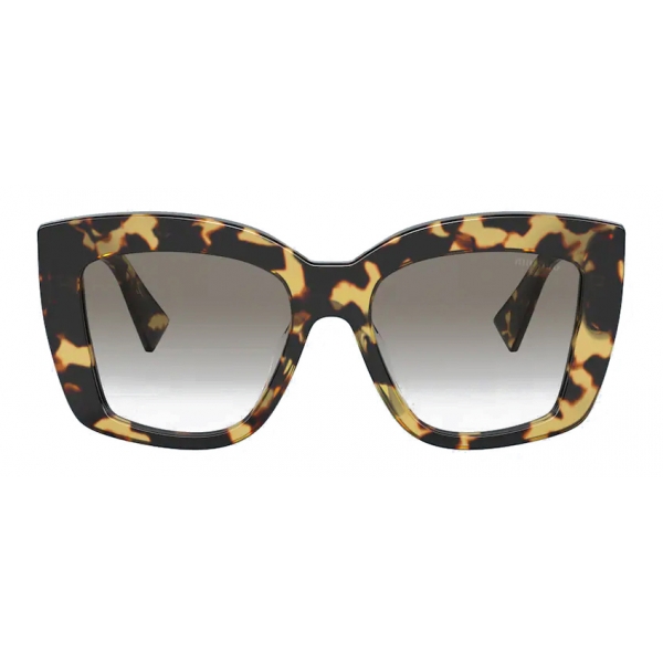 Miu Miu - Miu Miu Logo Sunglasses - Square - Medium Tortoiseshell  Gradient Anthracite - Sunglasses - Miu Miu Eyewear