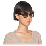 Miu Miu - Occhiali Miu Miu Logo - Quadrati - Tartaruga Media Antracite Sfumato - Occhiali da Sole - Miu Miu Eyewear