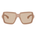 Miu Miu - Occhiali Miu Miu Logo - Maschera - Cammeo Marrone - Occhiali da Sole - Miu Miu Eyewear