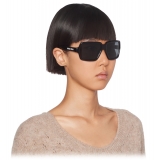 Miu Miu - Occhiali Miu Miu Logo - Maschera - Nero Carbone - Occhiali da Sole - Miu Miu Eyewear