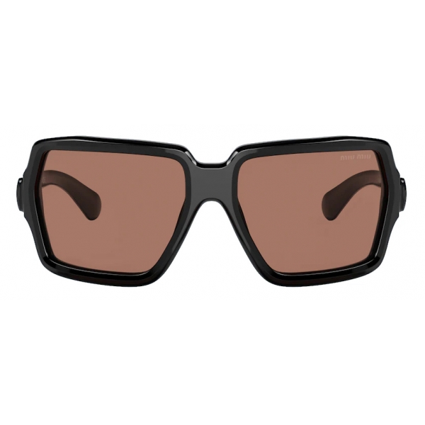 Miu Miu - Miu Miu Logo Sunglasses - Mask - Black Nude - Sunglasses - Miu Miu Eyewear
