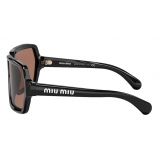 Miu Miu - Miu Miu Logo Sunglasses - Mask - Black Nude - Sunglasses - Miu Miu Eyewear