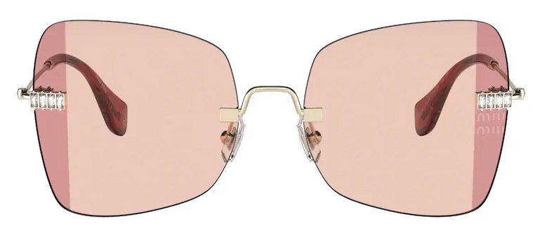 Miu Miu - Miu Miu Manière Sunglasses - Square - Pale Gold Miu Miu - Miu Miu Manière Sunglasses - Square - Pale Gold