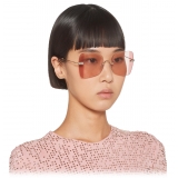 Miu Miu - Occhiali Miu Miu Manière - Quadrati - Oro Pallido Rosa Lampone  - Occhiali da Sole - Miu Miu Eyewear