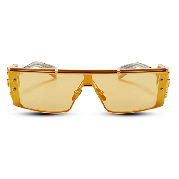 Balmain Capitaine BPS-125A Sunglasses Titanium Gold/Grey Gradient 62-11-145  | EyeSpecs.com