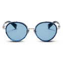 Balmain - Croissy Sunglasses in Titanium - Blue - Balmain Eyewear