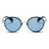 Balmain - Occhiali da Sole Croissy in Titanio - Blu - Balmain Eyewear