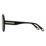 Chloé - Mirtha Sunglasses in Acetate - Matte Black - Chloé Eyewear