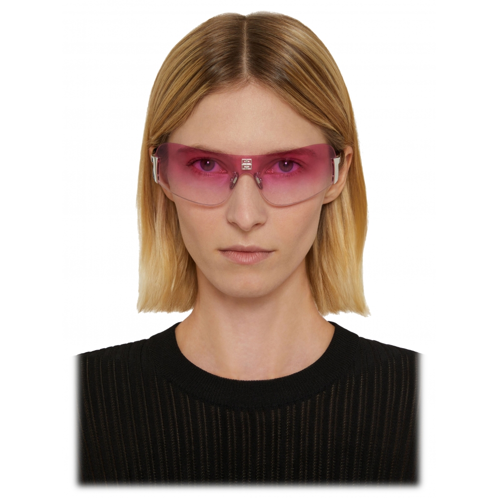 Givenchy - 4G Mask Unisex Sunglasses in Metal - Pink - Sunglasses - Givenchy  Eyewear - Avvenice