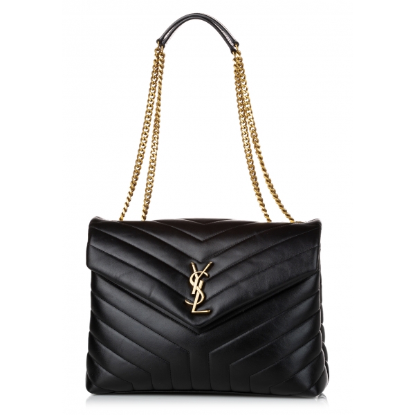 Yves Saint Laurent Vintage - LouLou Leather Shoulder Bag - Black