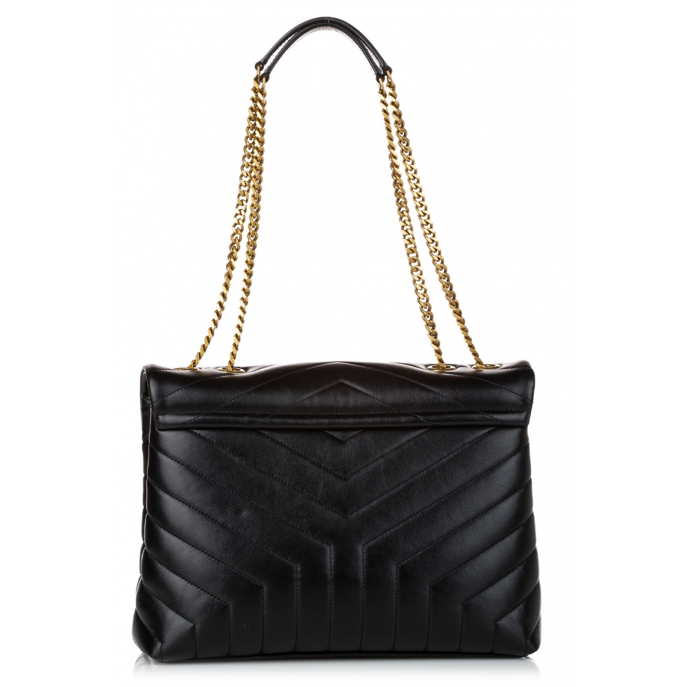 Yves Saint Laurent Vintage - LouLou Leather Shoulder Bag - Black ...