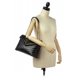 Yves Saint Laurent Vintage - LouLou Leather Shoulder Bag - Nero - Borsa in Pelle - Alta Qualità Luxury