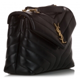 Yves Saint Laurent Vintage - LouLou Leather Crossbody Bag - Nero - Borsa in Pelle - Alta Qualità Luxury