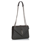 Yves Saint Laurent Vintage - Monogram Envelope Leather Shoulder Bag - Dark Gray - Leather Handbag - Luxury High Quality