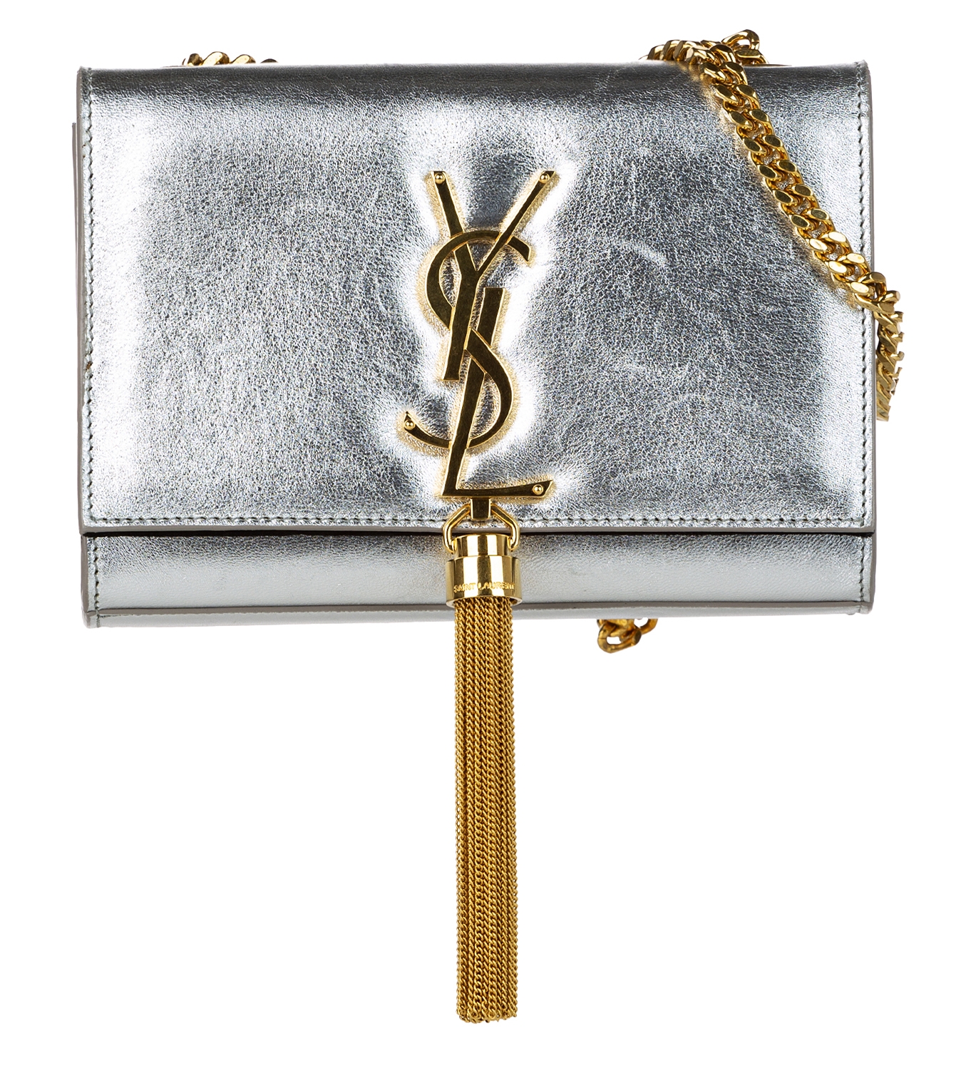 Yves Saint Laurent Vintage - Classic Kate Tassel Leather Crossbody Bag -  Silver - Leather Handbag - Luxury High Quality - Avvenice