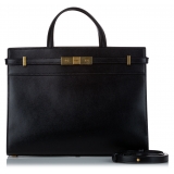 Yves Saint Laurent Vintage - Manhattan Leather Tote - Nero - Borsa in Pelle - Alta Qualità Luxury