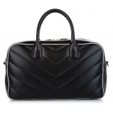 Yves Saint Laurent Vintage - Miles Bowling Bag - Black - Leather Handbag - Luxury High Quality