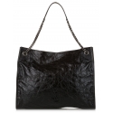 Yves Saint Laurent Vintage - Large Niki Patent Leather Tote Bag - Black - Leather Handbag - Luxury High Quality