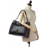 Yves Saint Laurent Vintage - Large Niki Patent Leather Tote Bag - Nero - Borsa in Pelle - Alta Qualità Luxury