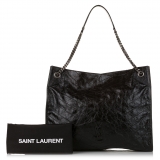 Yves Saint Laurent Vintage - Large Niki Patent Leather Tote Bag - Black - Leather Handbag - Luxury High Quality