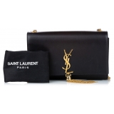 Yves Saint Laurent Vintage - Kate Leather Crossbody Bag - Nero Oro - Borsa in Pelle - Alta Qualità Luxury