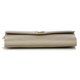 Yves Saint Laurent Vintage - Monogram Chevron Leather Clutch Bag - Marrone Beige - Borsa in Pelle - Alta Qualità Luxury